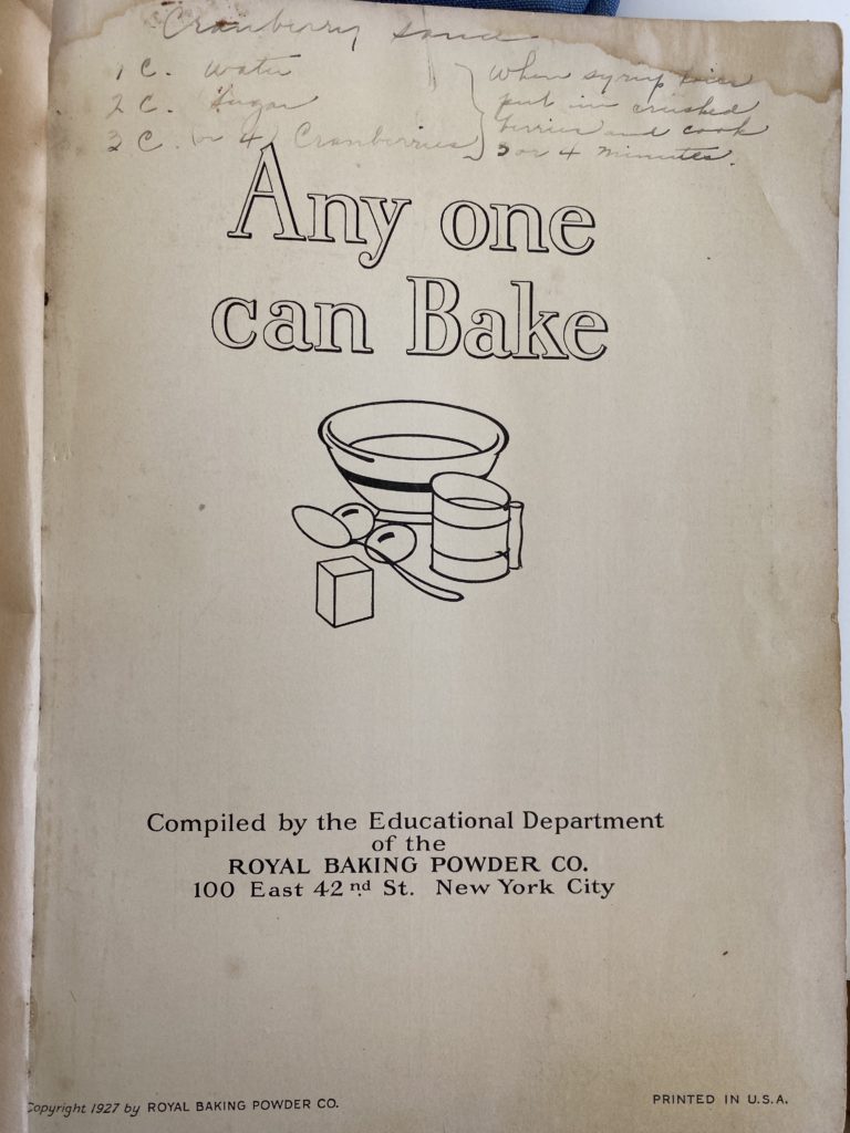 Cookbook Cover for Any on can Bake