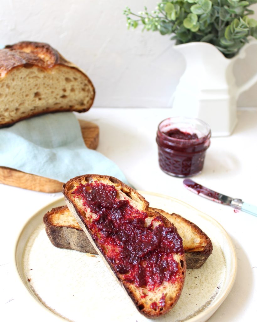 Toast with homemade jam