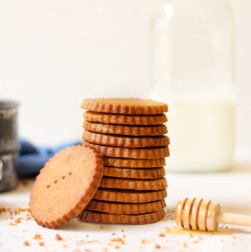 stack of homemade graham crackers