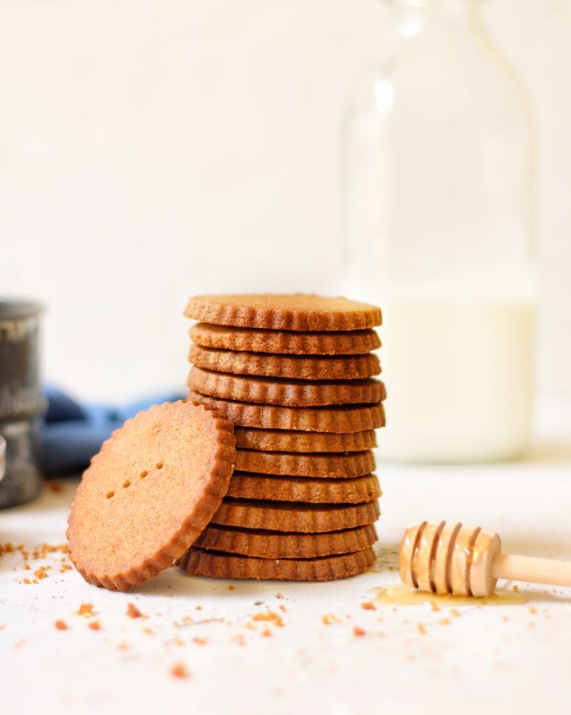 stack of homemade graham crackers