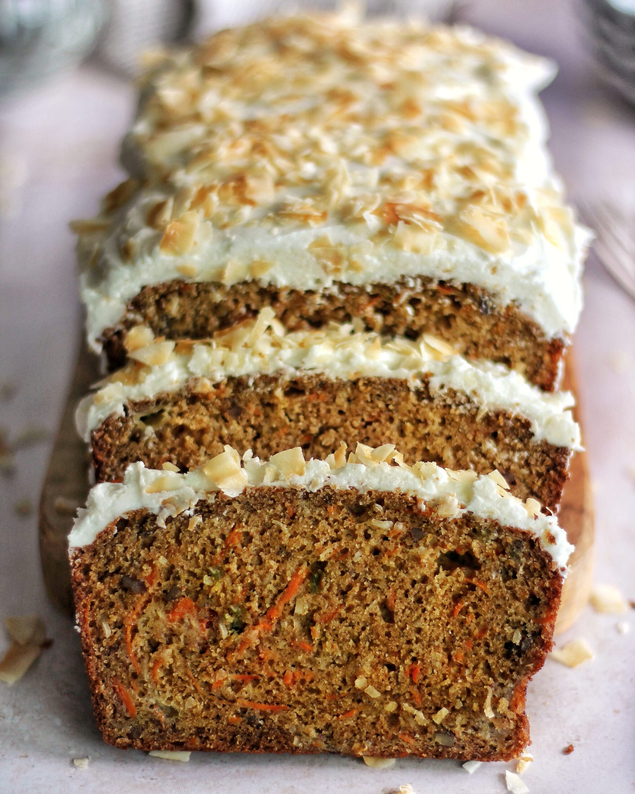Coconut carrot cake loaf