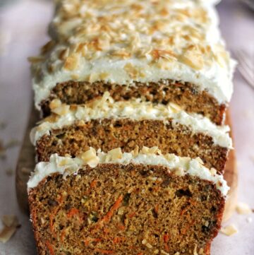 Coconut carrot cake loaf